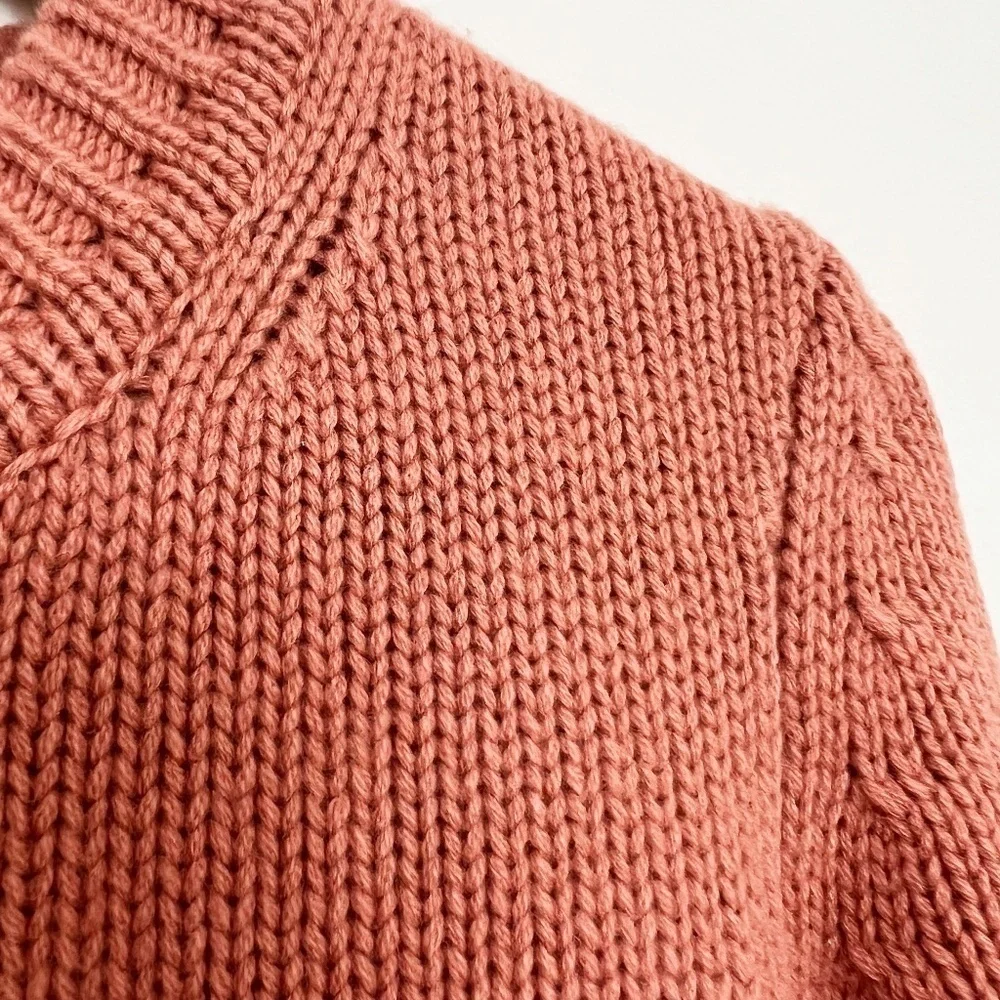 ANN TAYLOR Womens 100% Cashmere Mauve Knit Classic Sweater XS